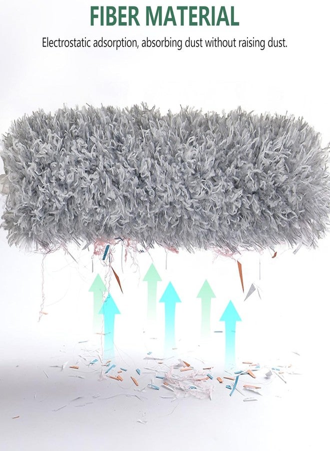 PILLTOX Microfiber Feather Duster Bendable & Extendable Fan Cleaning Duster with 100 inches Expandable Pole Handle Washable Duster for High Ceiling Fans,Window Blinds, Furniture (Standard) - Image 4